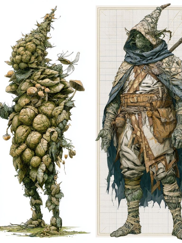Forest Golem Fantasy Illustration Poster. poster — illustration art
