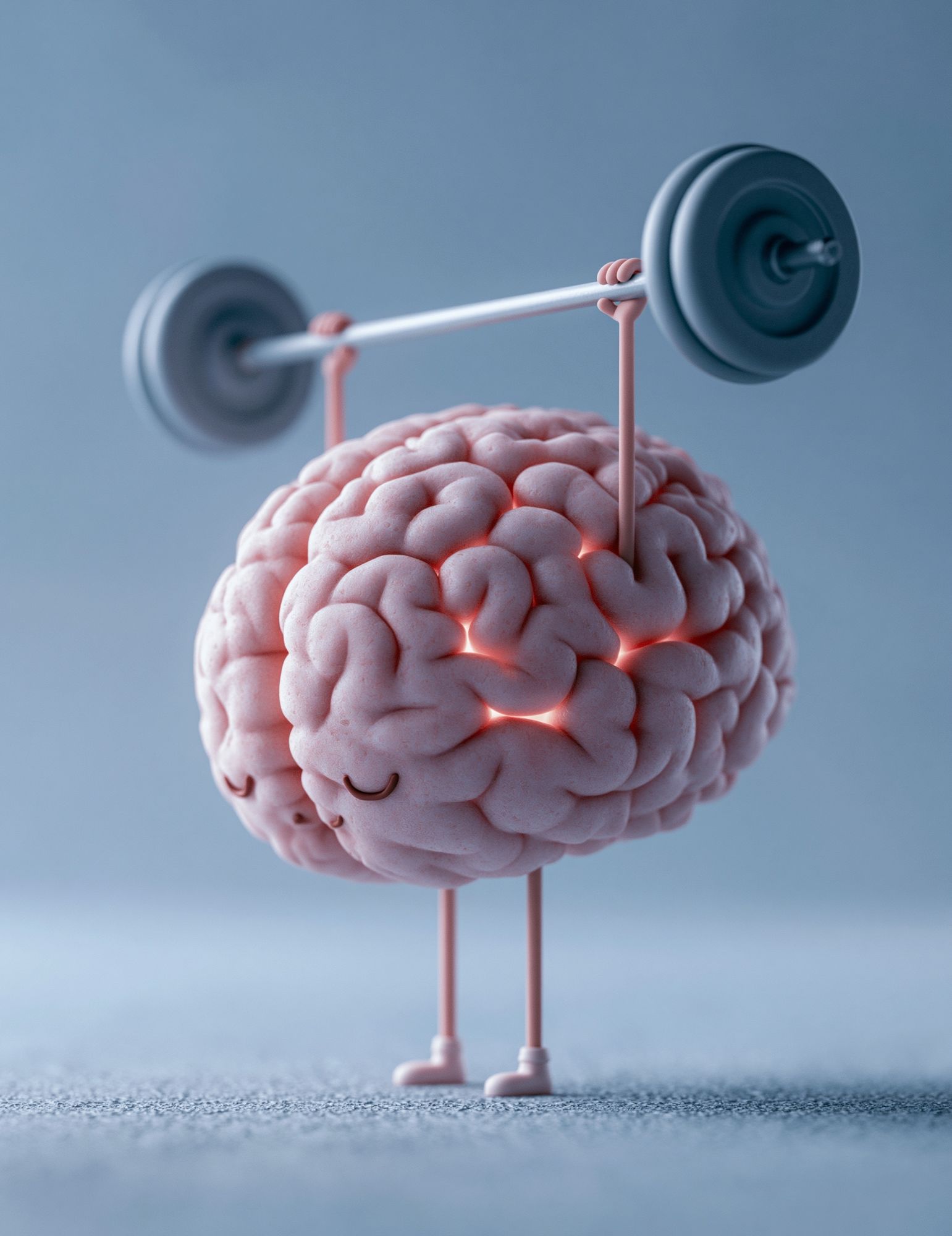 Brain Weightlifting Illustration Poster. poster — illustration art