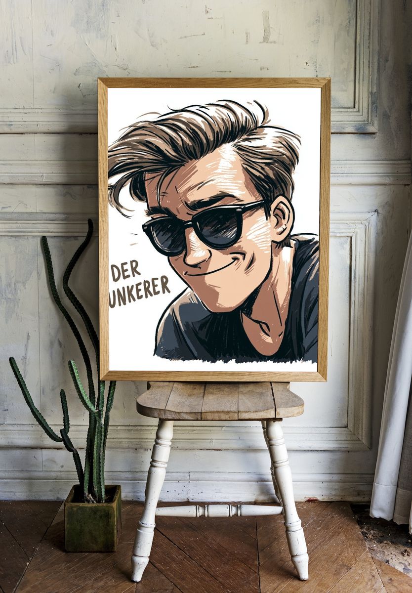 Der Flunkerer Portrait Print. room preview