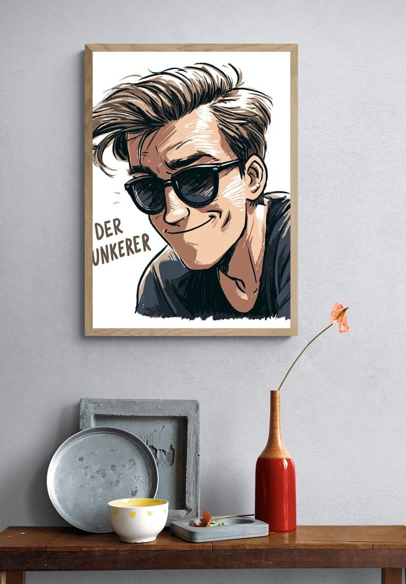 Der Flunkerer Portrait Print. — room view 3