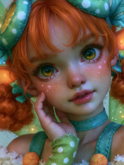 Fantasy Girl Portrait Illustration Poster.