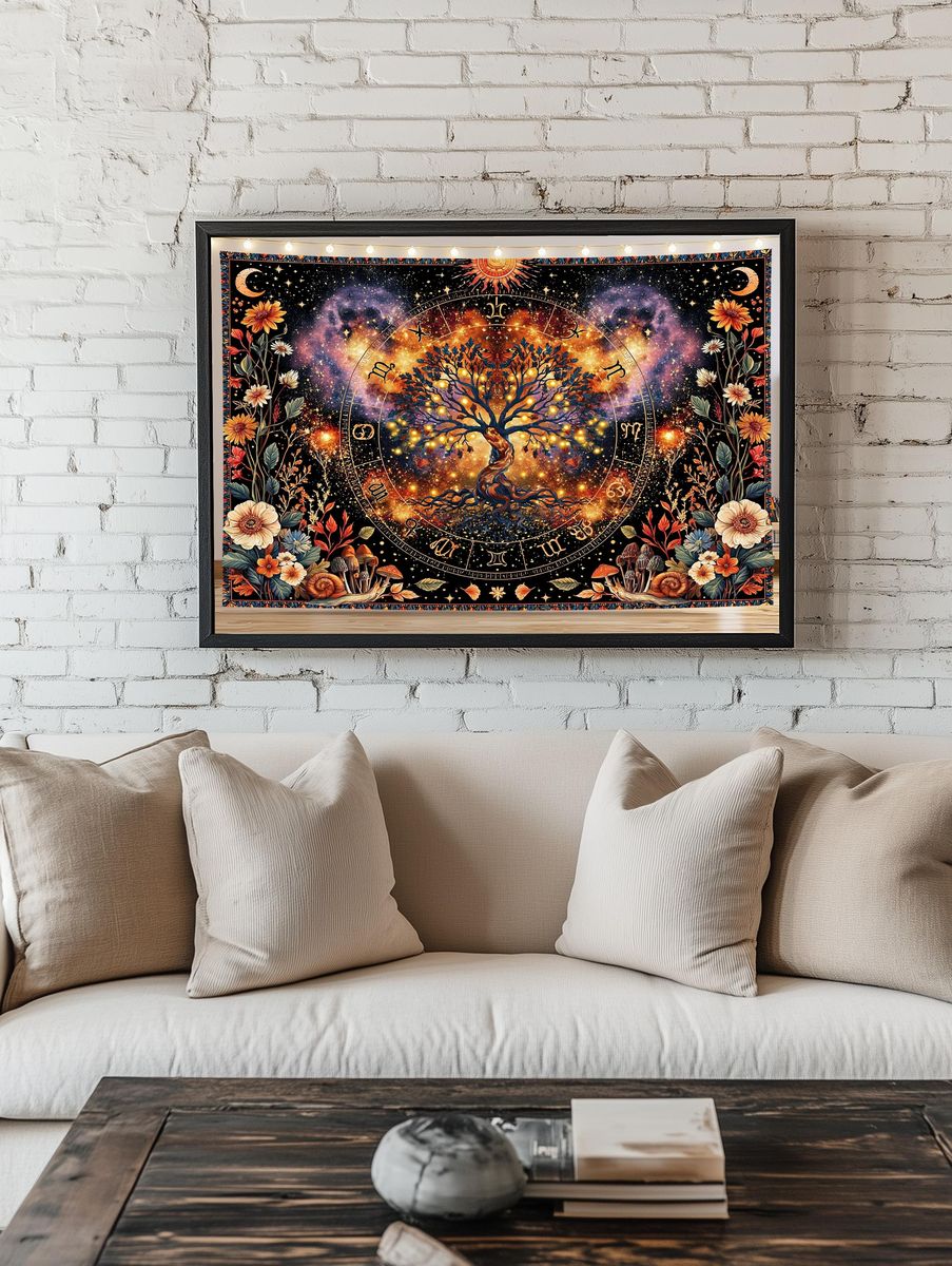 Cosmic Tree of Life Astrology Poster. — room view 1