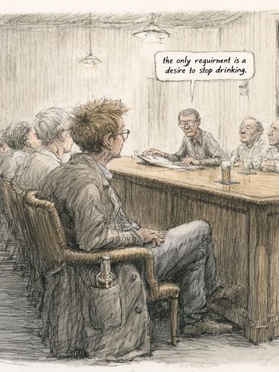AA Meeting Sketch Poster.