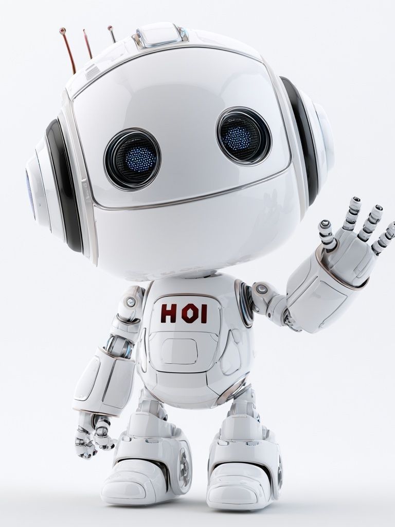 Cute Robot Character Illustration Poster. poster — illustration art