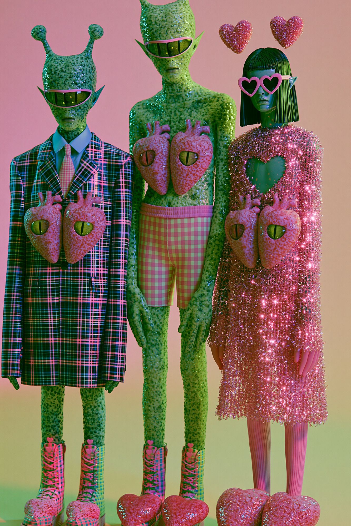 Surreal Alien Fashion Poster. poster detail