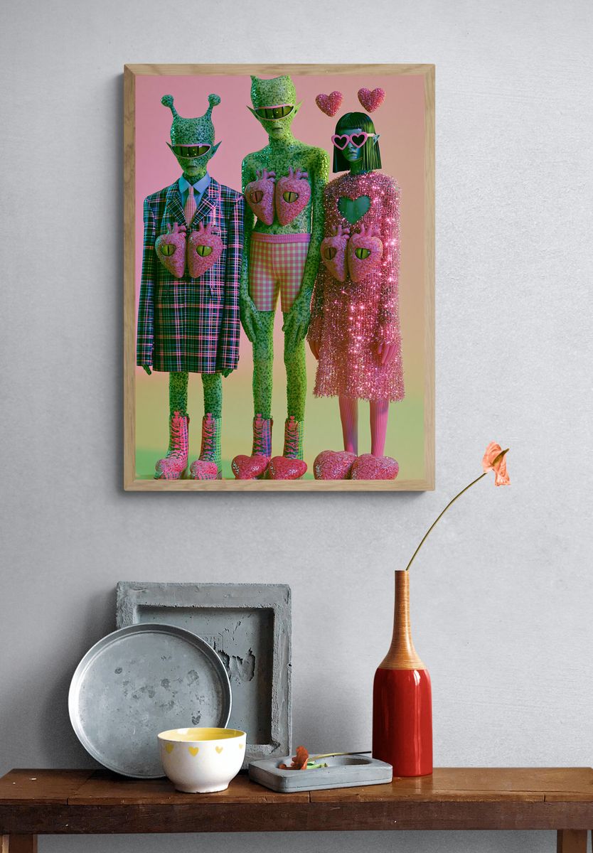 Surreal Alien Fashion Poster. — room view 3