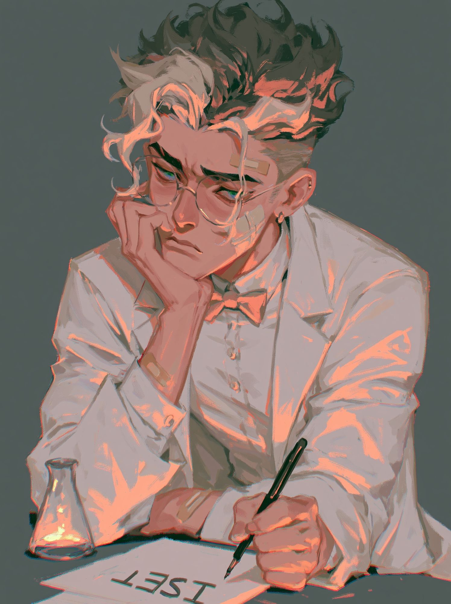 Introspective Artist Portrait Print. poster detail
