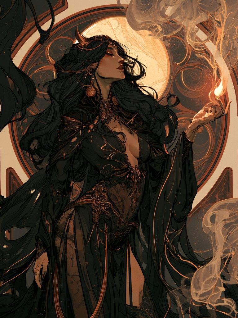 Mystic Sorceress Digital Art Poster. poster — illustration art