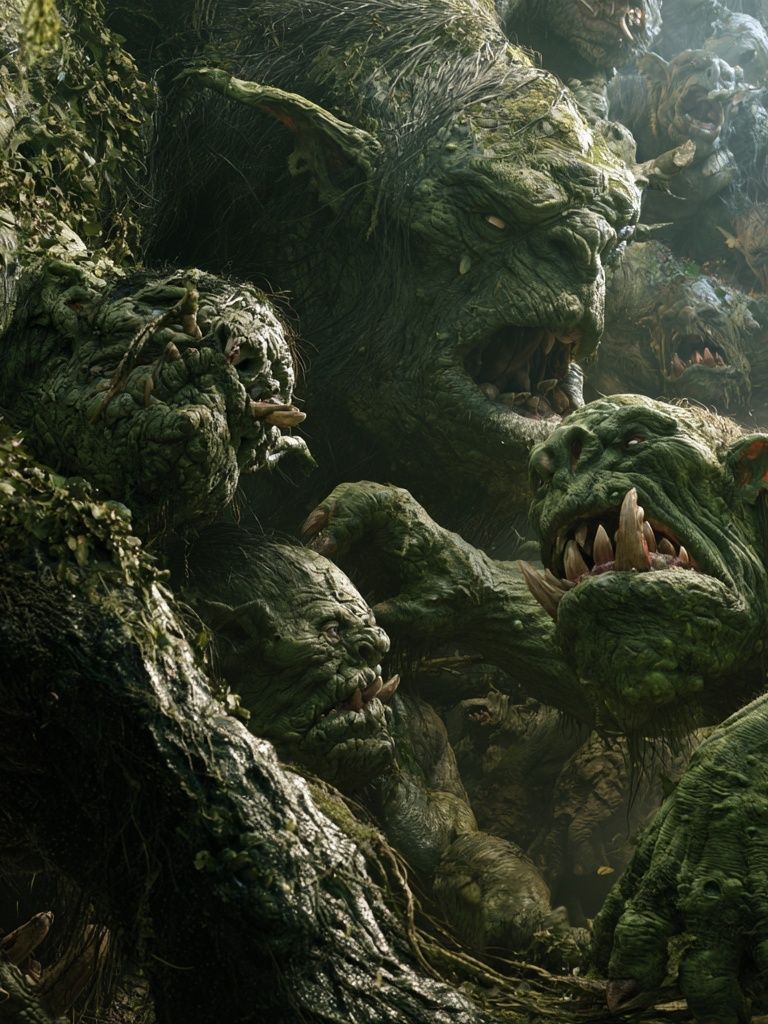 Orc Horde Fantasy Illustration Poster. poster detail