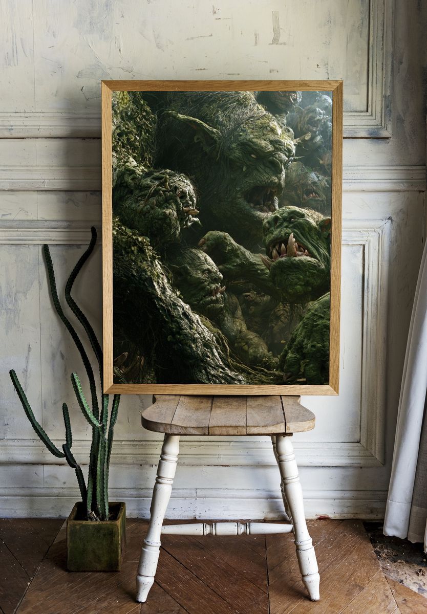 Orc Horde Fantasy Illustration Poster. — room view 1