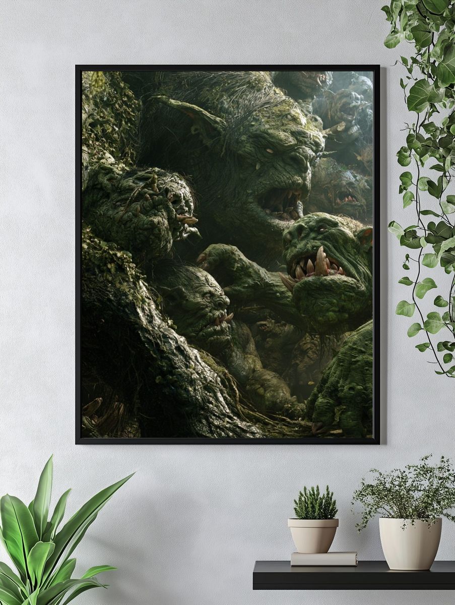 Orc Horde Fantasy Illustration Poster. — room view 4