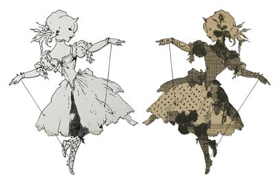 Ballerina Paper Cut Poster. poster print