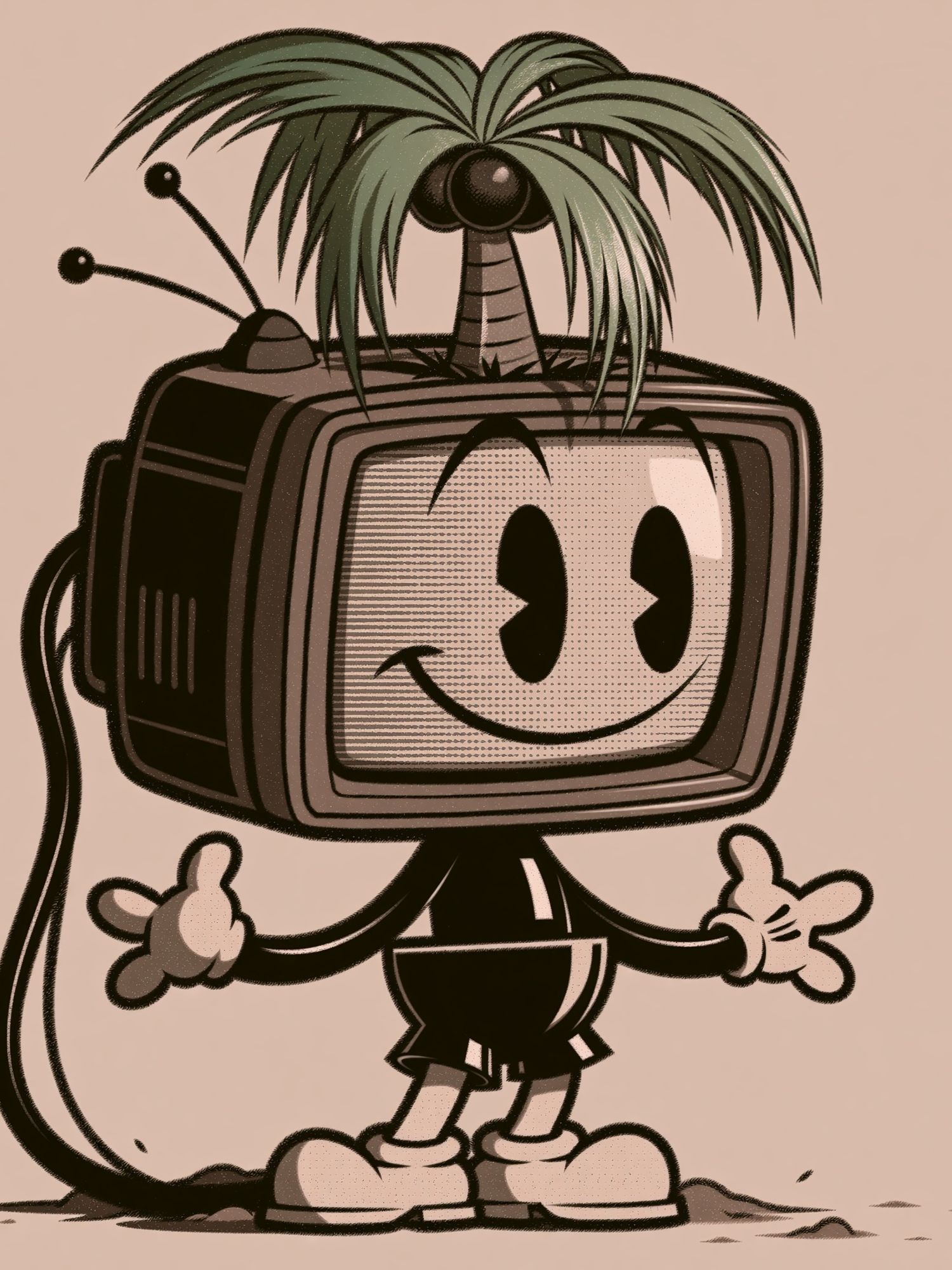 TV Character Cartoon Print. poster — illustration art