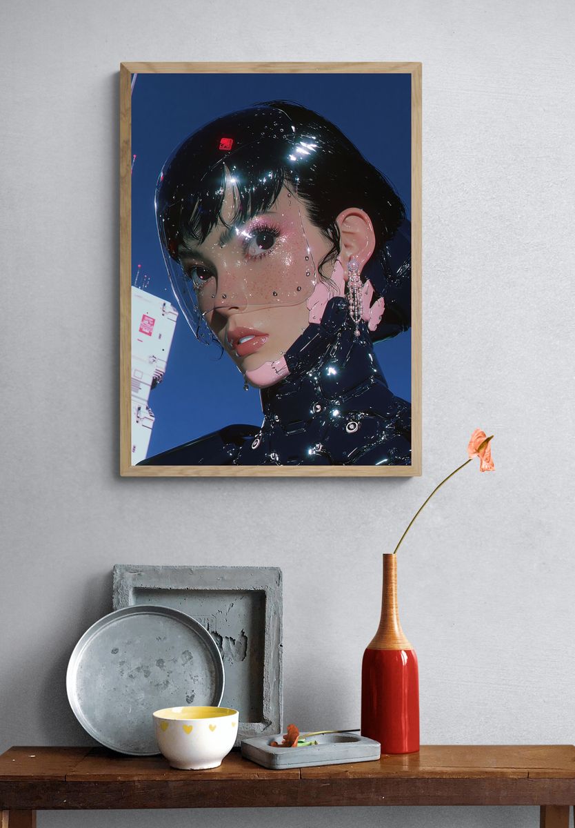 Cyberpunk Portrait Poster. — room view 3