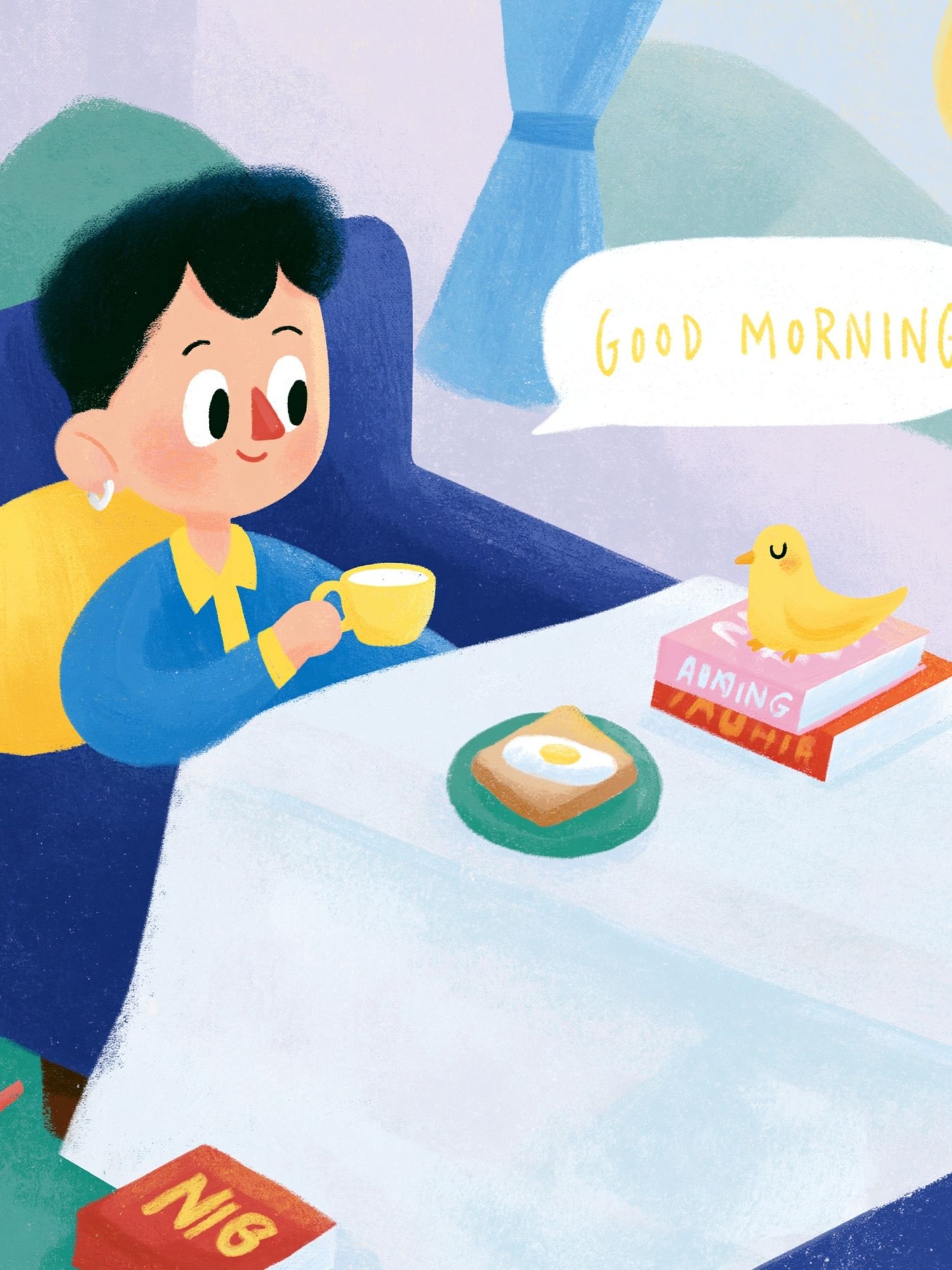 Good Morning Breakfast Illustration Poster. poster — illustration art