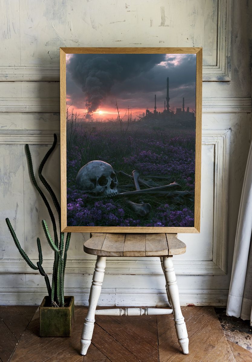 Post-Apocalyptic Sunset Print. — room view 1