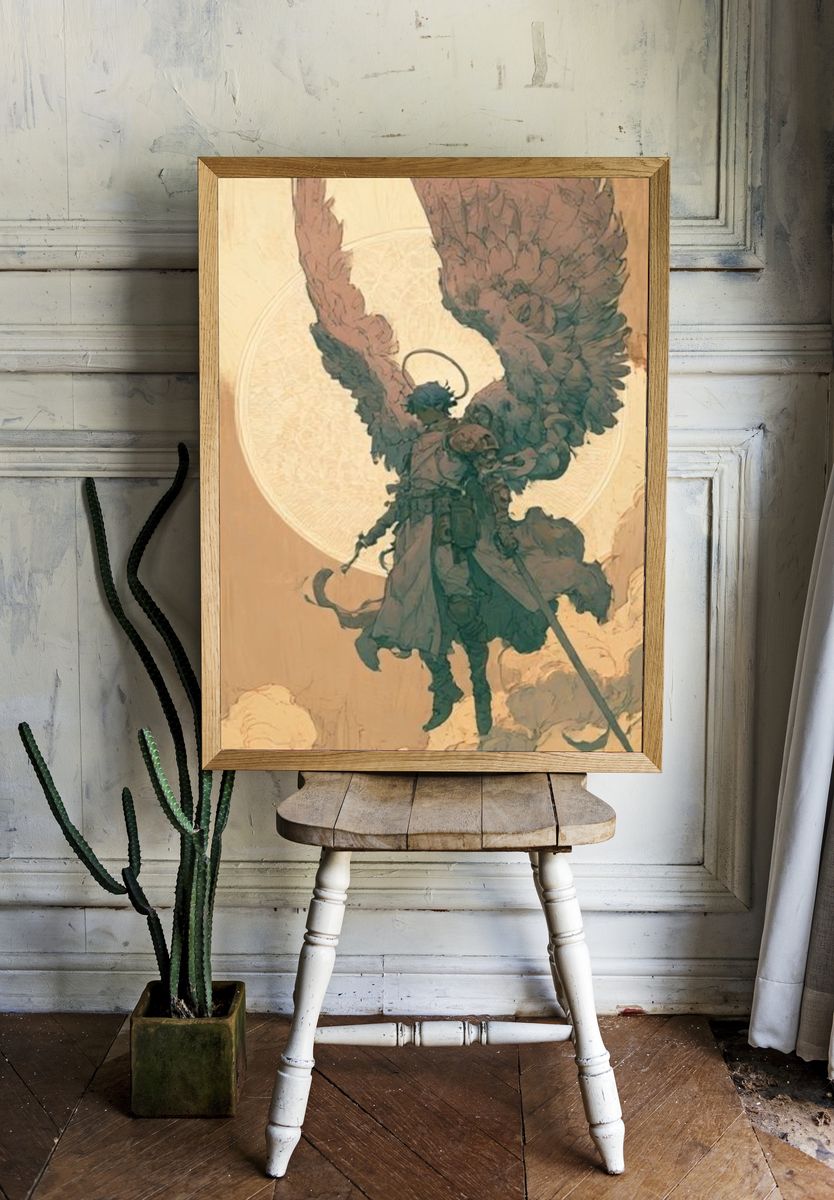 Shaman Wolf Pack Illustration Poster. — room view 1