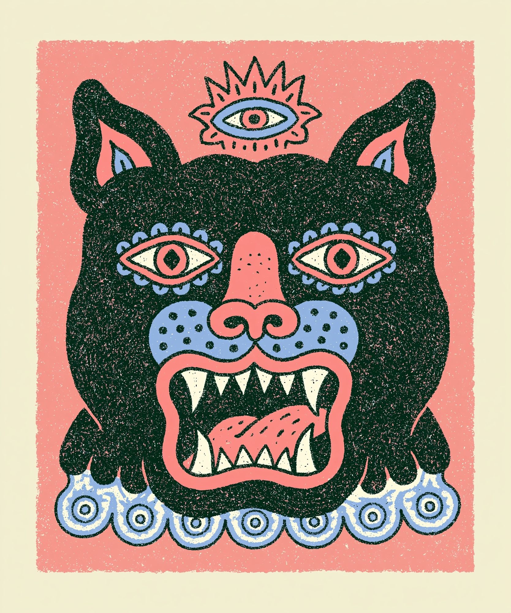Mystic Cat Illustration Poster. poster detail