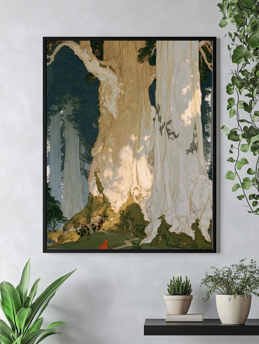 Enchanted Forest Giants Illustration Poster. — room view 4