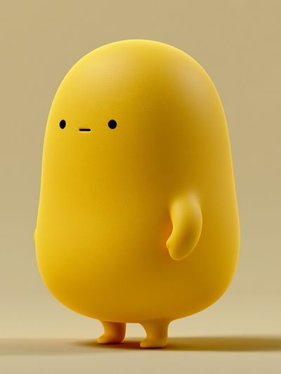Yellow Character Illustration Poster. poster