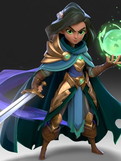 Fantasy Mage Character Illustration Poster.