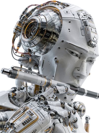 Cybernetic Android Portrait Print.