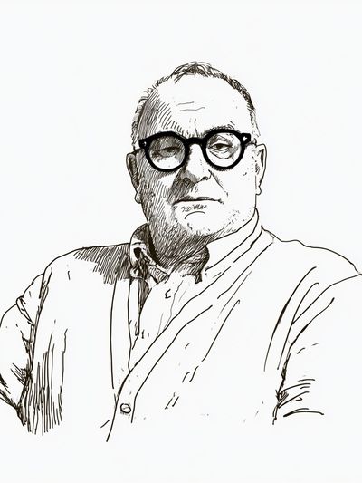 Man Portrait Line Art Poster. poster