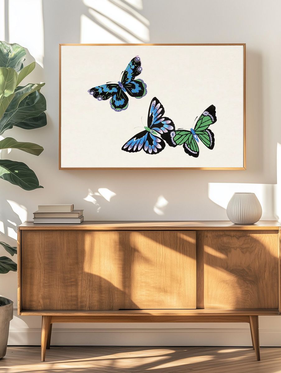 Exotic Bird Illustration Poster. — room view 3