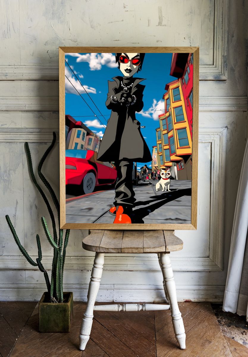 Urban Gothic Character Illustration Poster. — room view 1