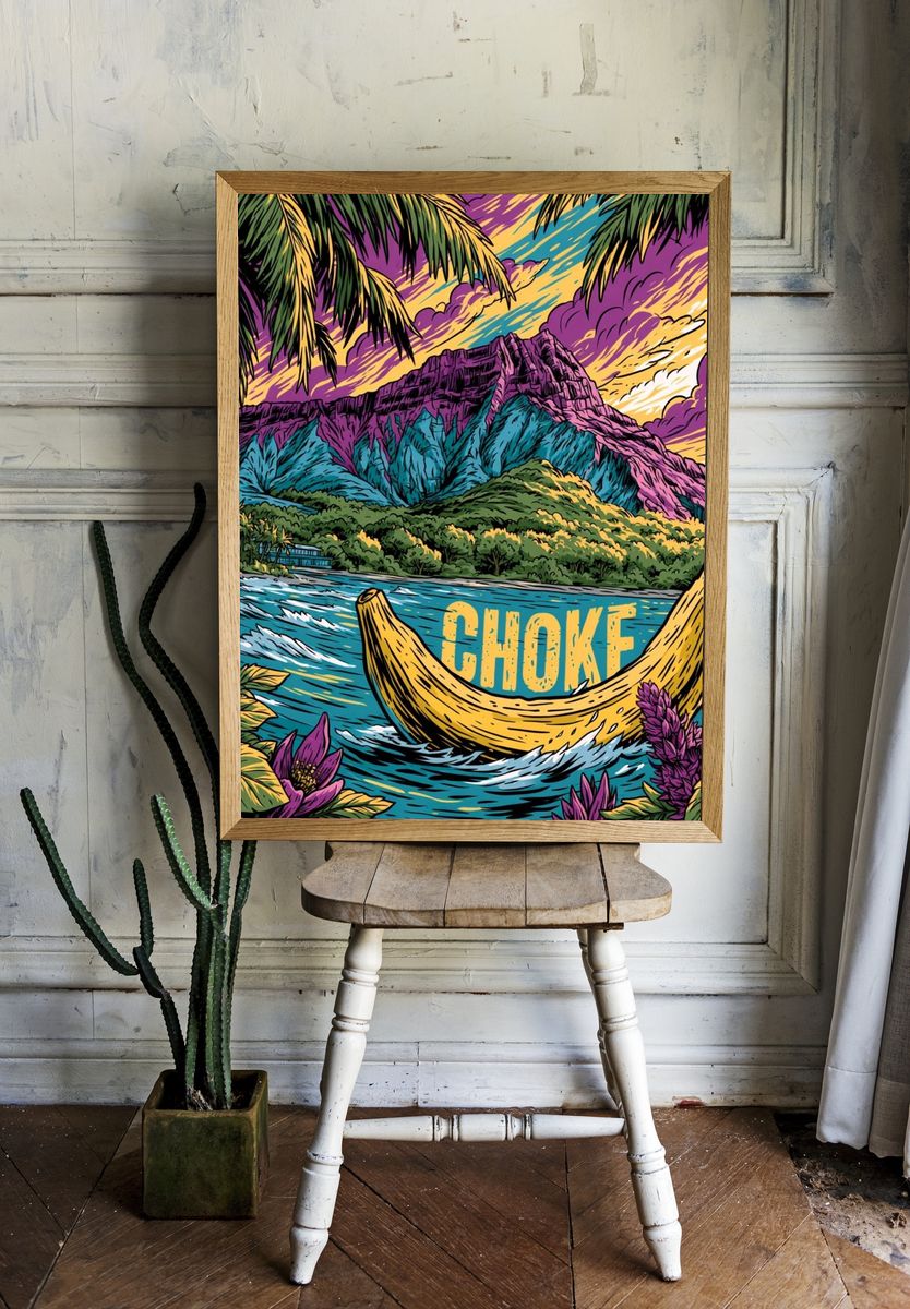 Choke Tropical Surf Poster. — room view 1