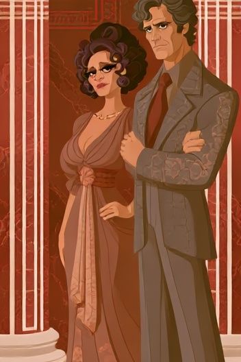 Romantic Couple Illustration Poster. poster detail