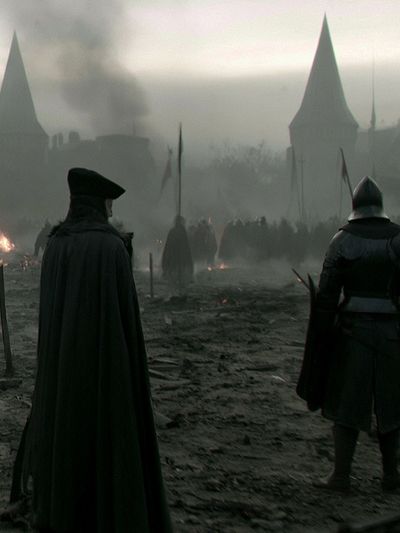 Medieval Siege Dark Fantasy Print.