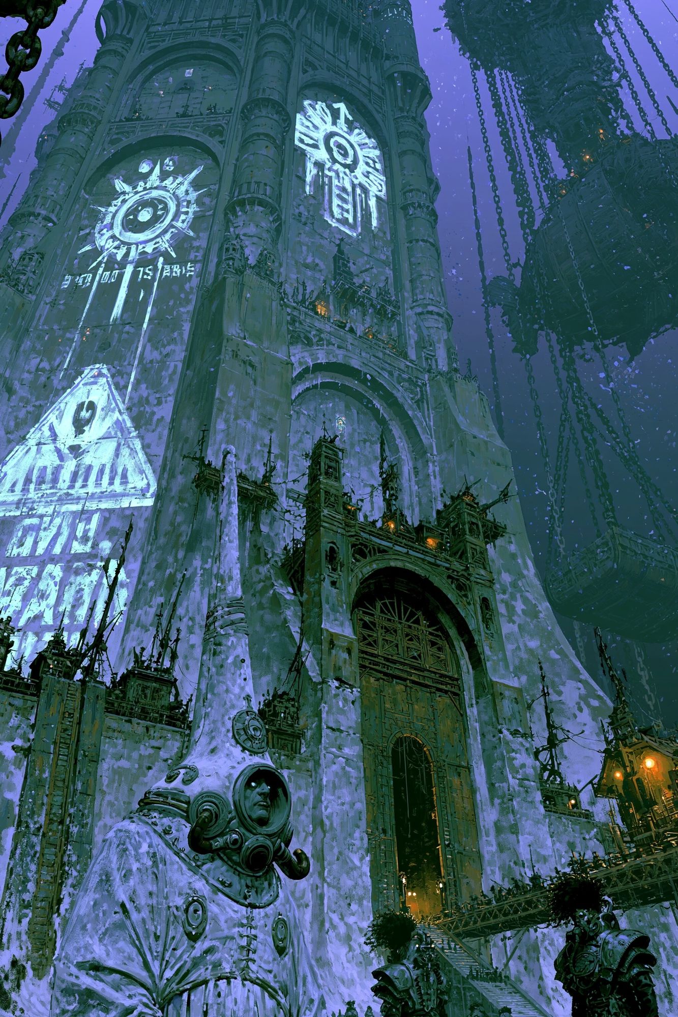 Gothic Sci-Fi Citadel Poster.