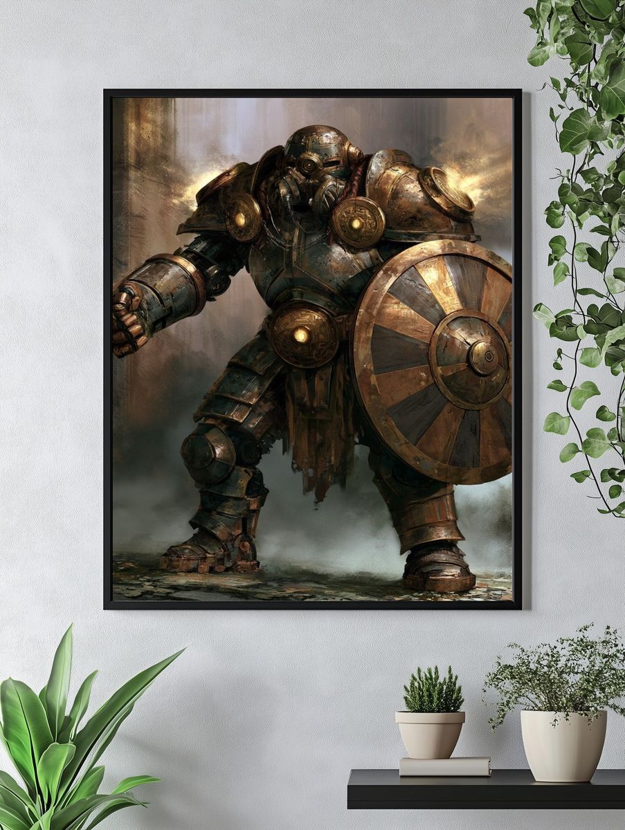 Armored Guardian Fantasy Print. — room view 4