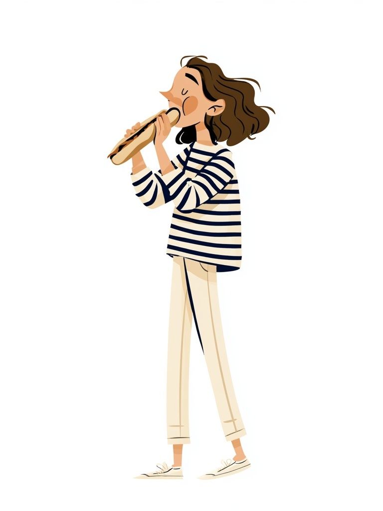 Flute Player Illustration Poster. poster — illustration art