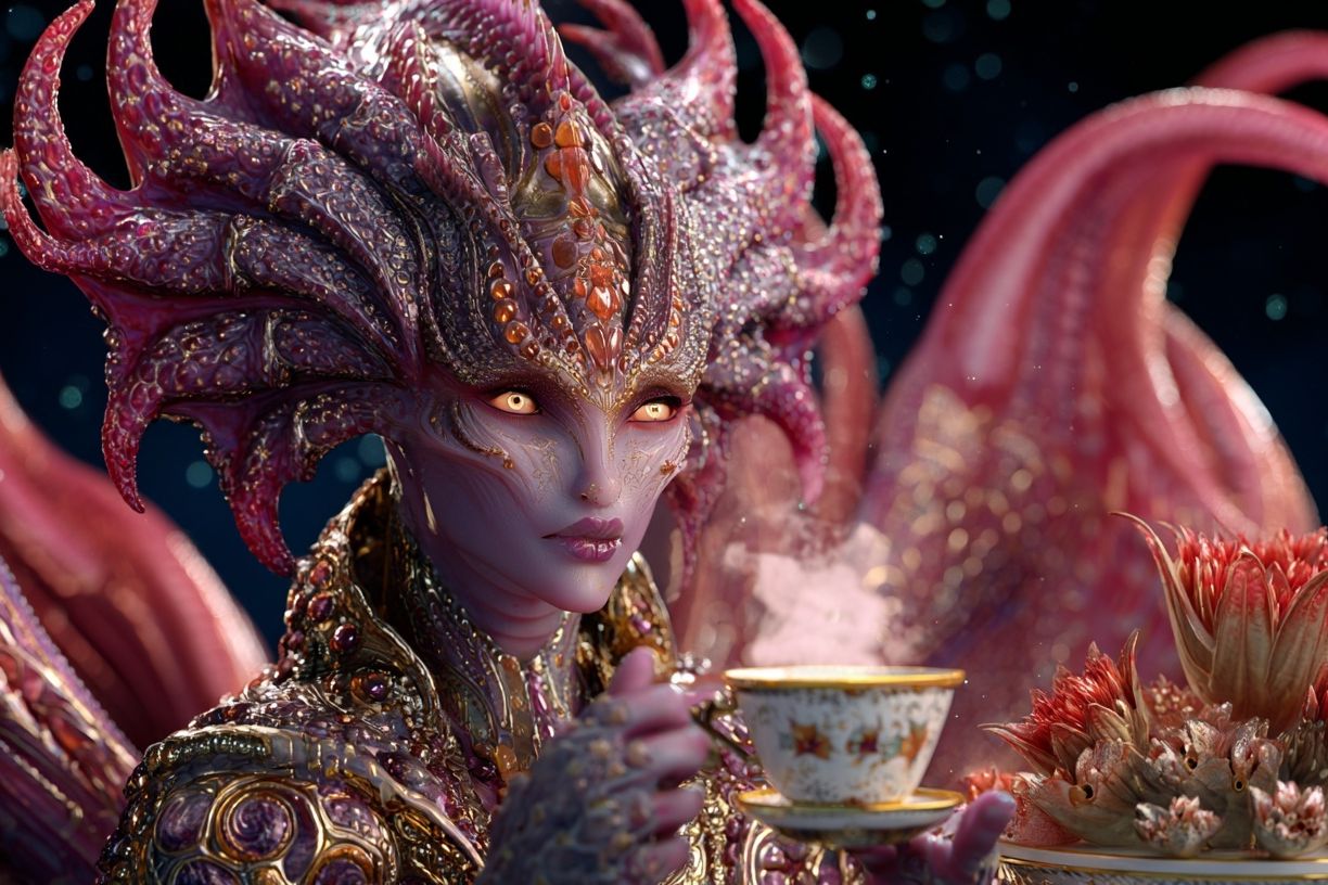 Mythic Sea Queen Fantasy Print. poster detail