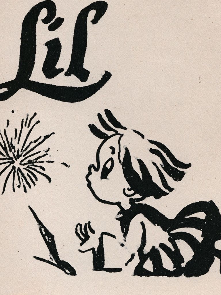 Child and Firework Ink Print. poster detail