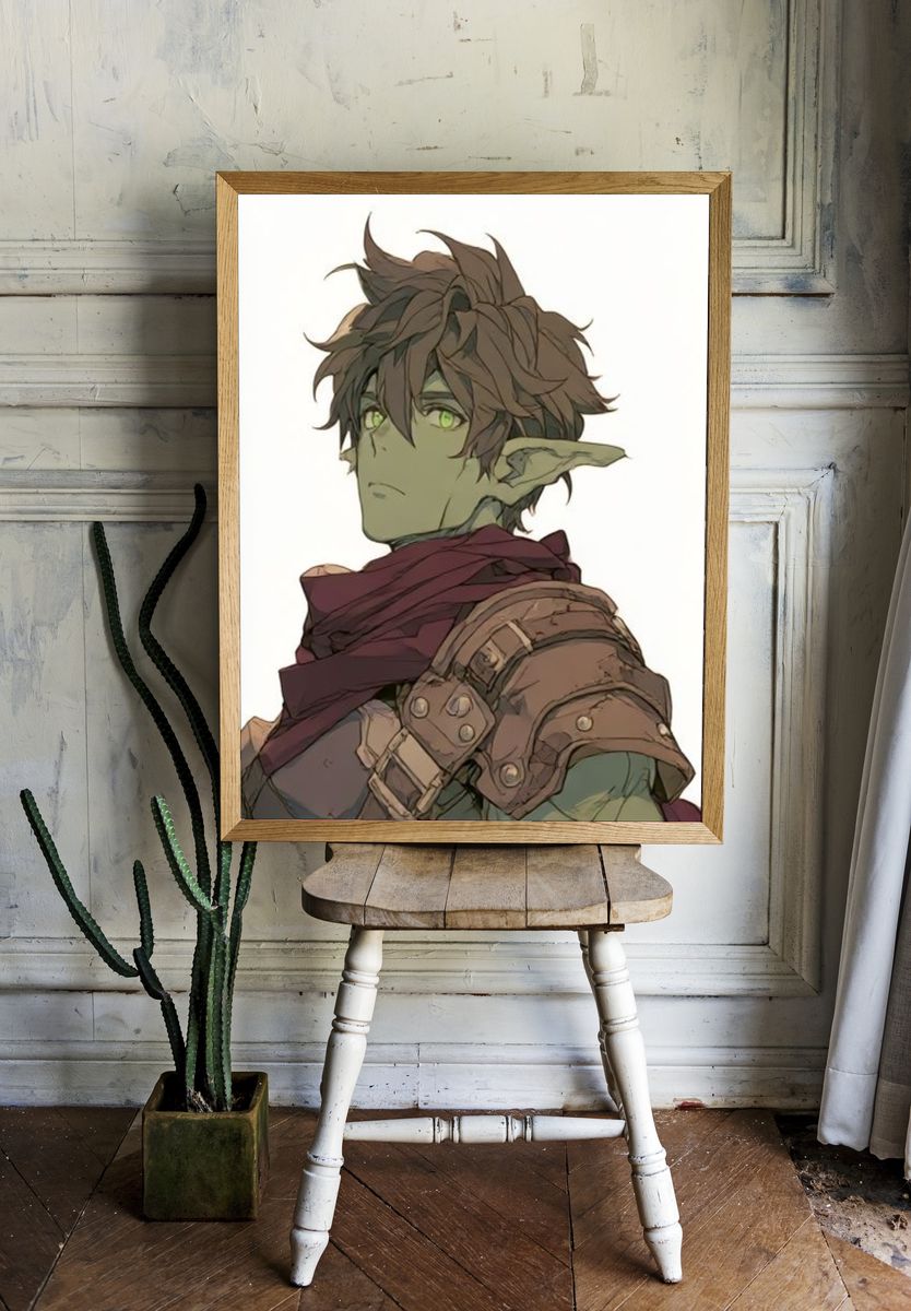 Fantasy Elf Portrait Poster. — room view 1