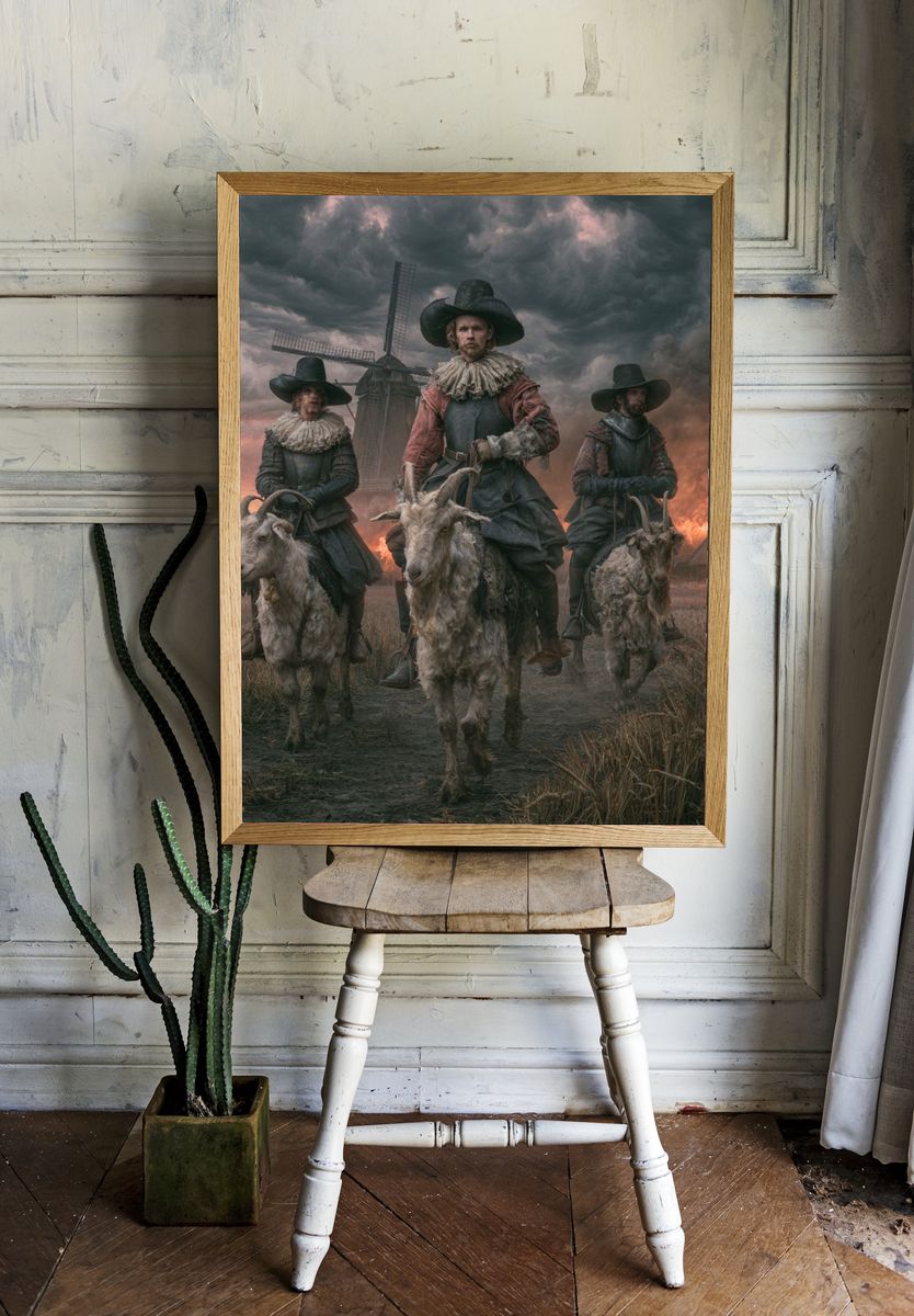 Goat Riders at Dusk Poster. — room view 1