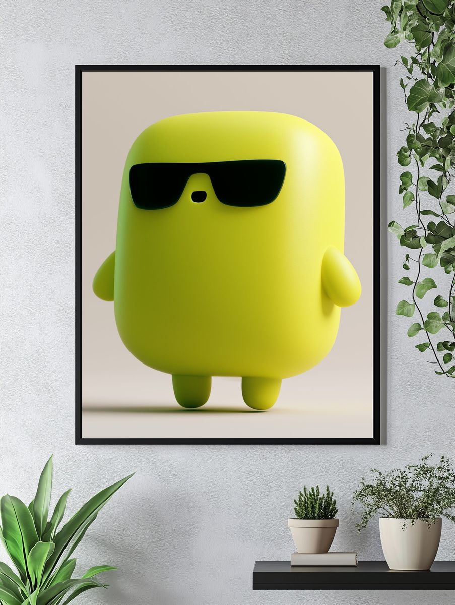 Sunglasses Character Illustration Poster. — room view 4