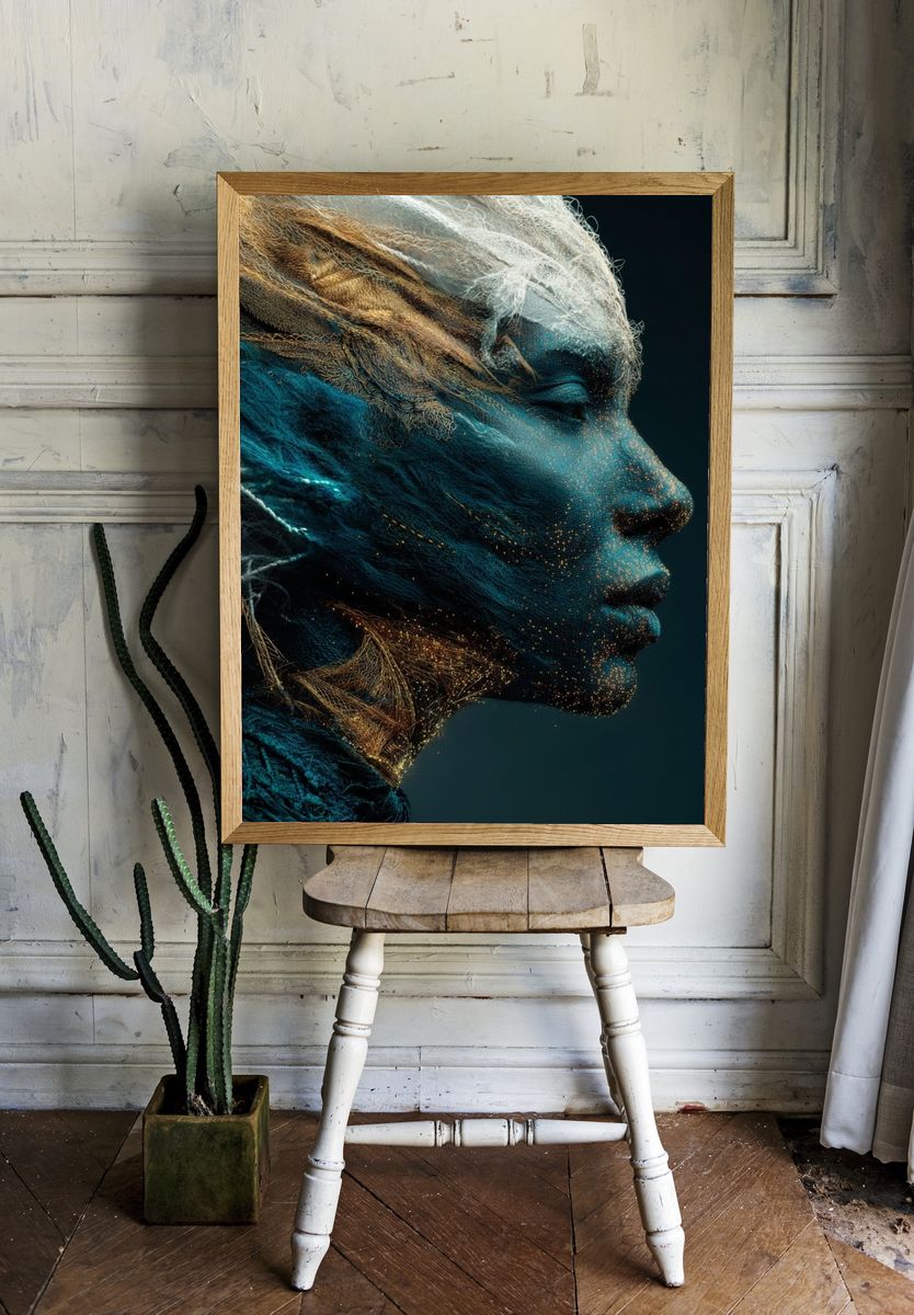 Atibouu Surreal Portrait Print room preview