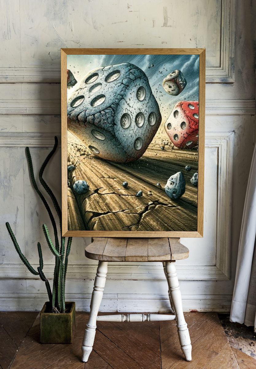 Sky Portal Cityscape Illustration Poster. room preview