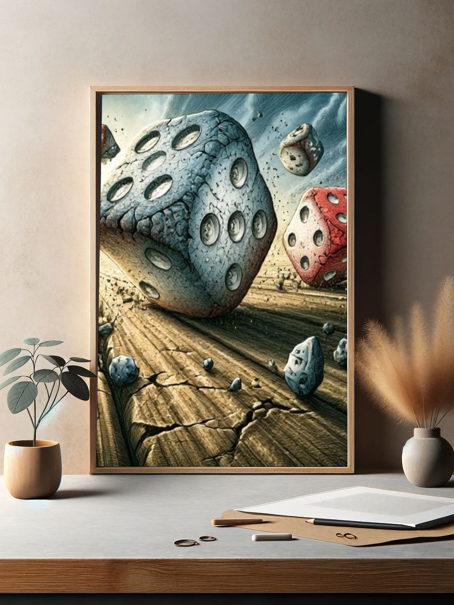Sky Portal Cityscape Illustration Poster. — room view 2