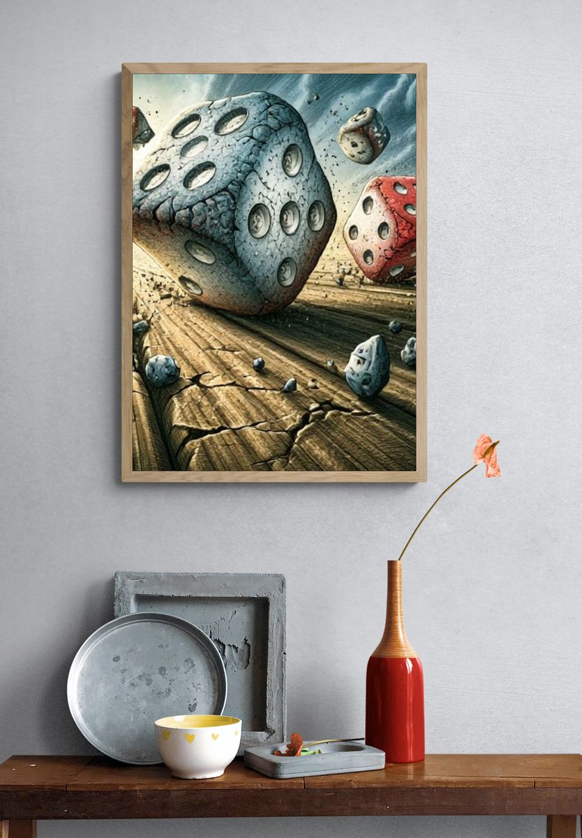 Sky Portal Cityscape Illustration Poster. — room view 3