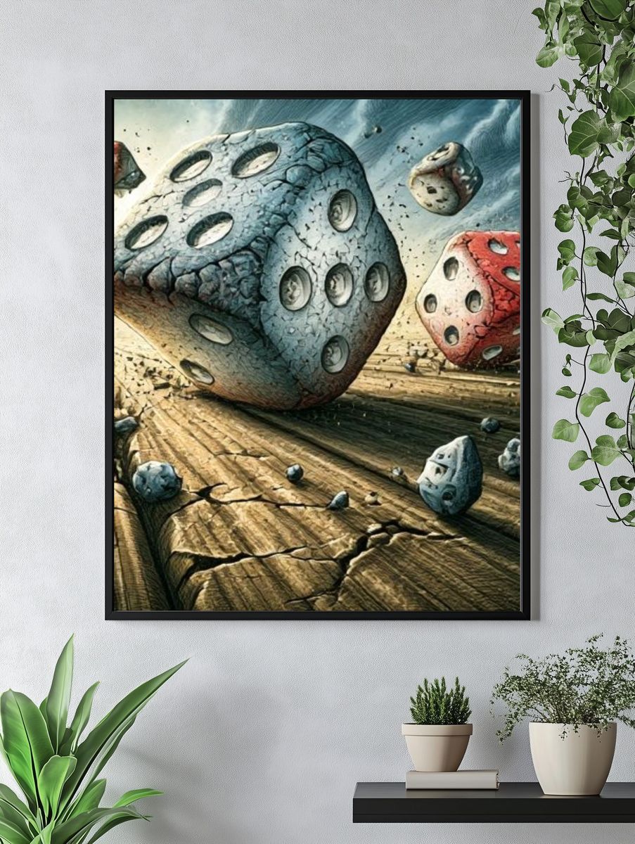 Sky Portal Cityscape Illustration Poster. — room view 4