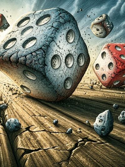 Sky Portal Cityscape Illustration Poster.
