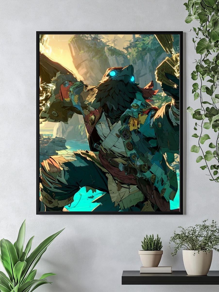 Jungle Shaman Digital Art Poster. — room view 4