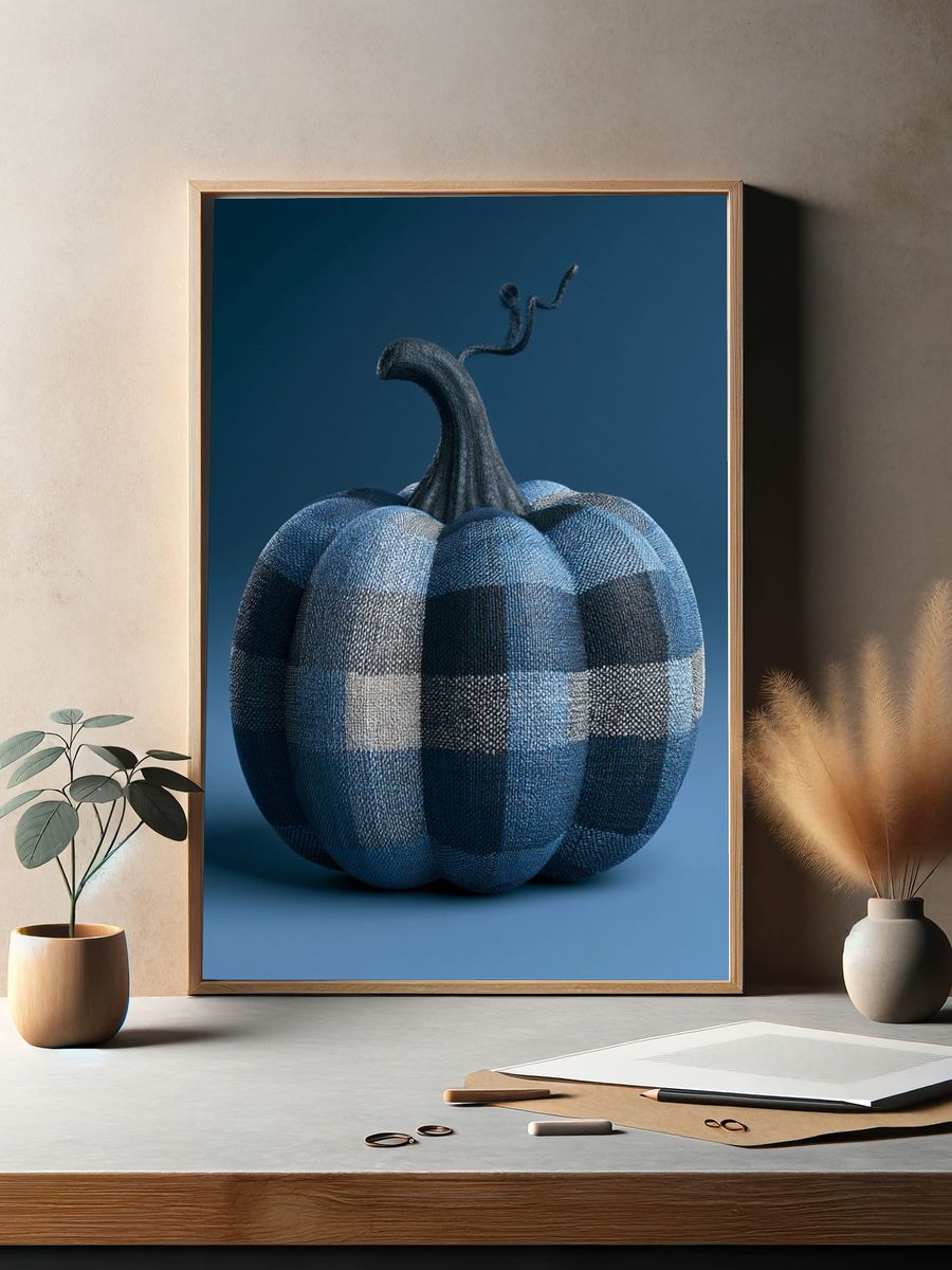 Stylish Braided Portrait Illustration Poster. — room view 2