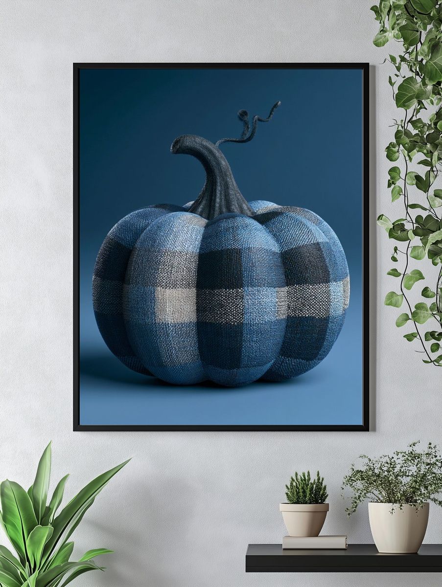 Stylish Braided Portrait Illustration Poster. — room view 4