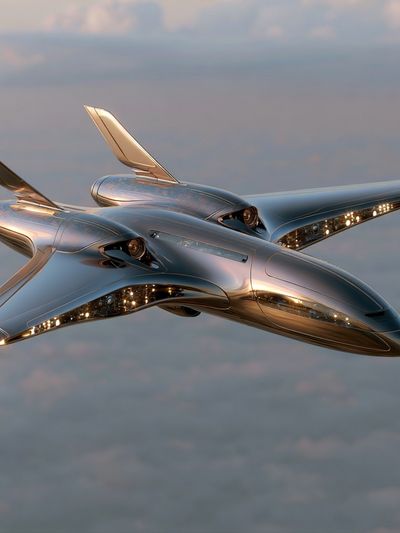 Futuristic Jet Aircraft Poster.